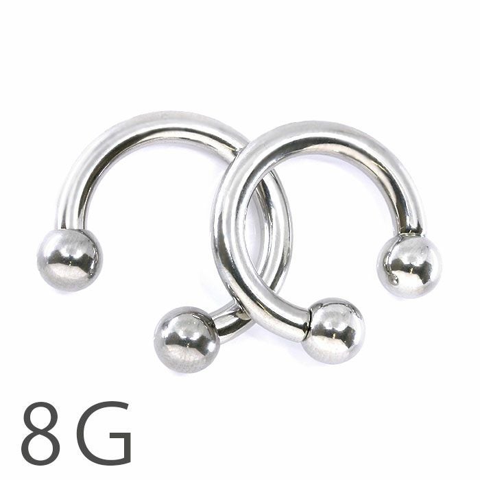 ボディピアス 8G 軟骨ピアス ラージゲージ 8ゲージ サーキュラー