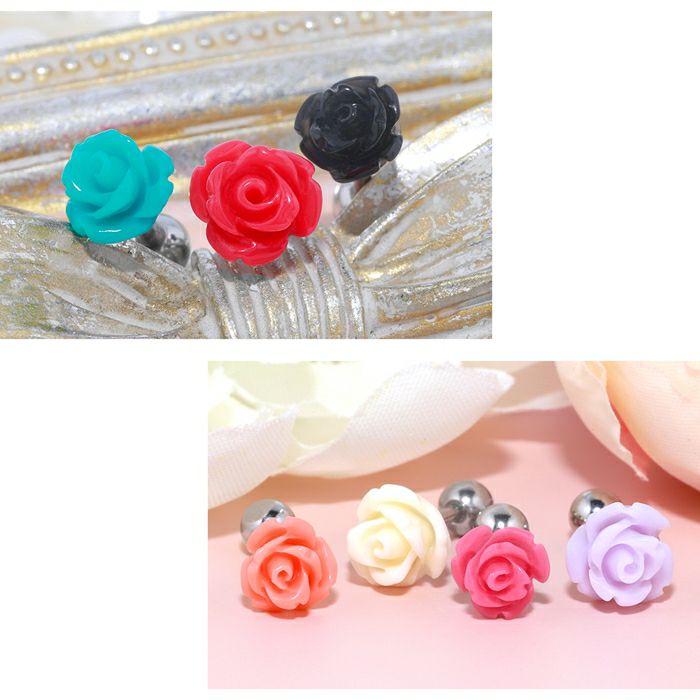 カラフル薔薇ピアス｜ボディピアス凛【公式】
