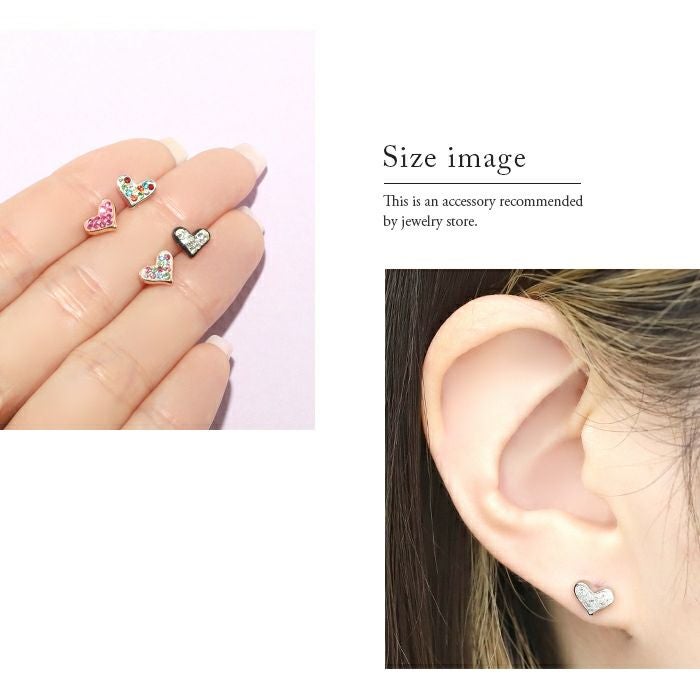 ハートカラフルジュエルキャッチ｜ボディピアス凛【公式】