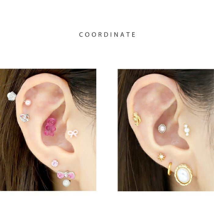 稀少❤︎❤︎グレーオパール大粒ピアスりんもこ様ご参考 フェイクパールピアス｜ボディピアス凛【公式】