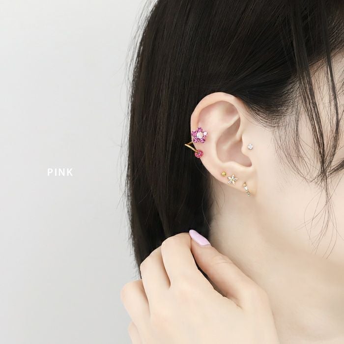 カラフルジュエルフラワーキャッチ｜ボディピアス凛【公式】