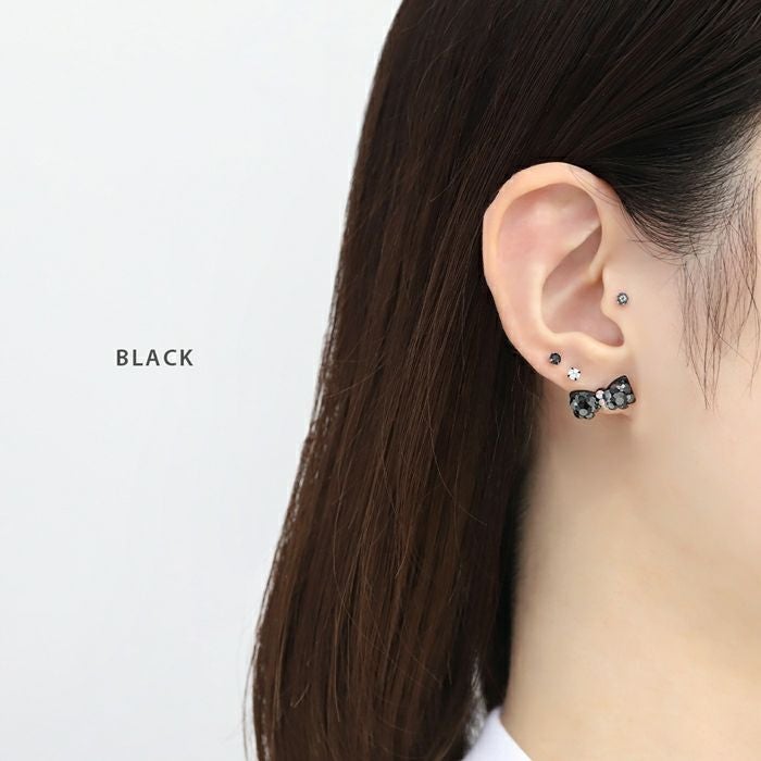 スパンコールリボンピアス｜ボディピアス凛【公式】