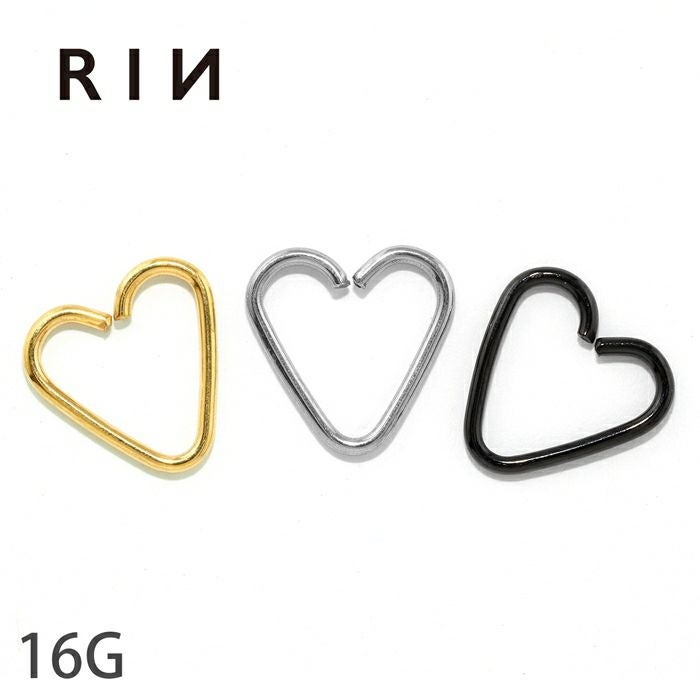 ハートシームレスリングピアス｜ボディピアス凛【公式】