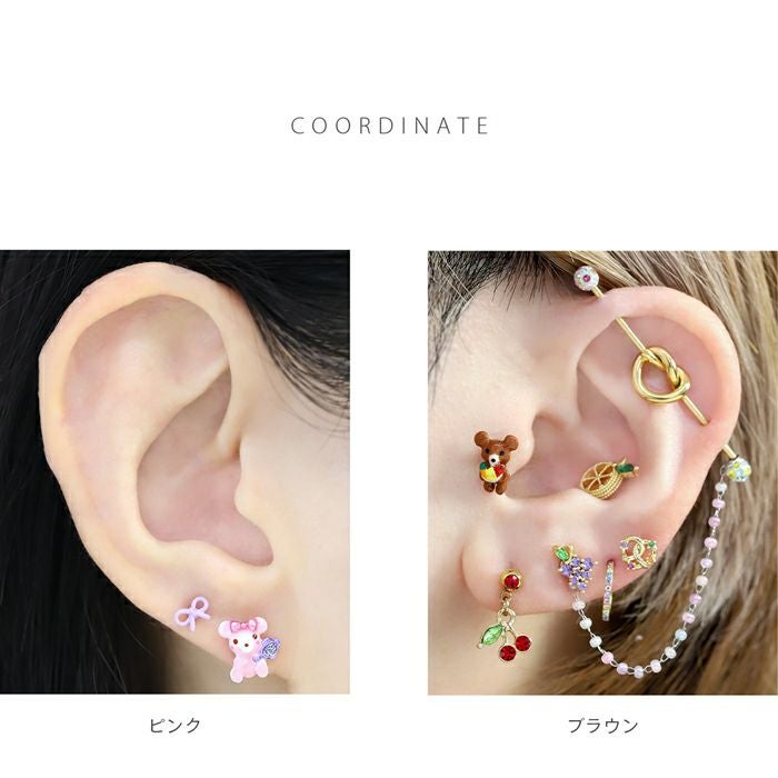 ゆめかわ＆ファンシーベアカスタムキャッチ【全4色】｜ボディピアス凛