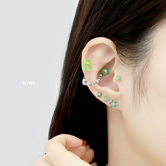 フルーツボールピアス 16G 軟骨ピアス ボディピアス 果物 スイカ