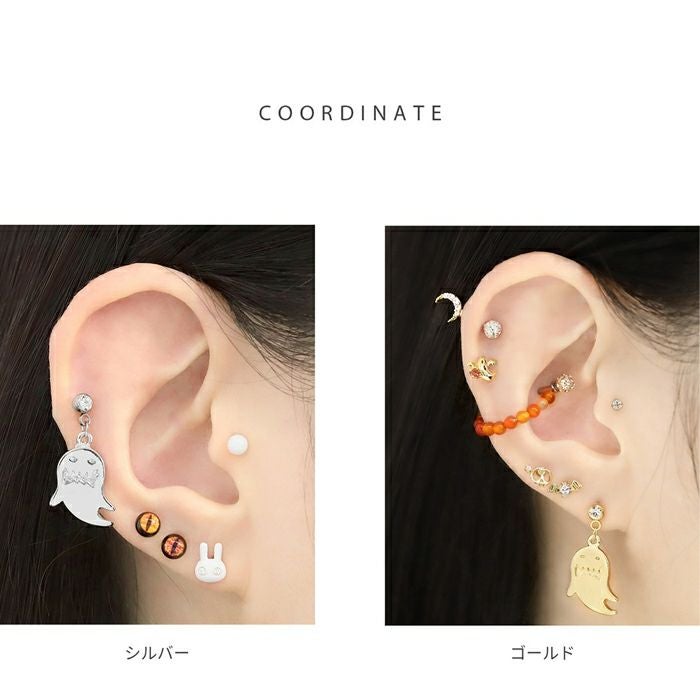 ゴーストチャームピアス ボディピアス 14G ボディピアス 16G 軟骨