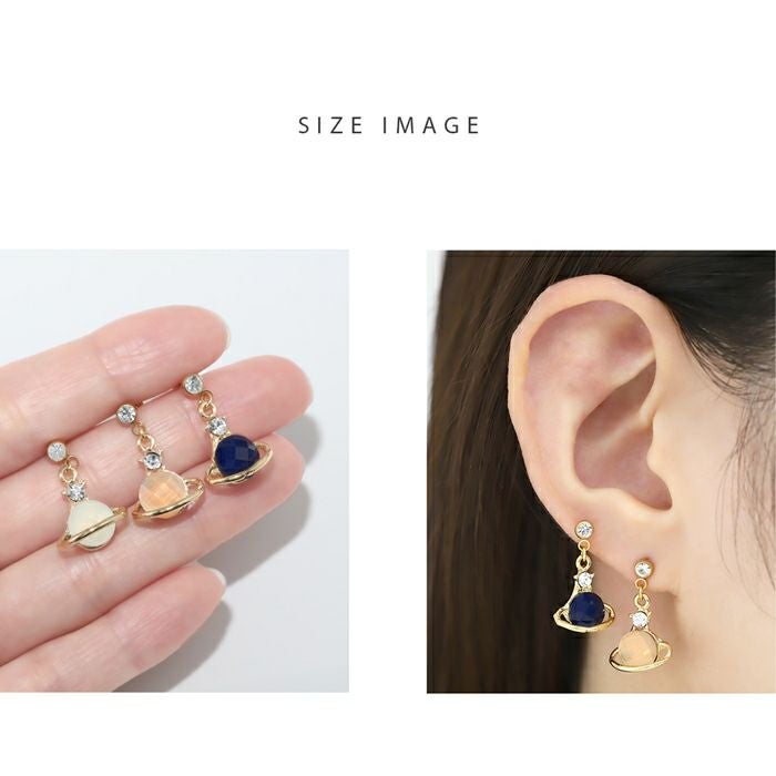 16G 14G 軟骨ピアス 金属アレルギー 土星 惑星 ジュエル チャーム