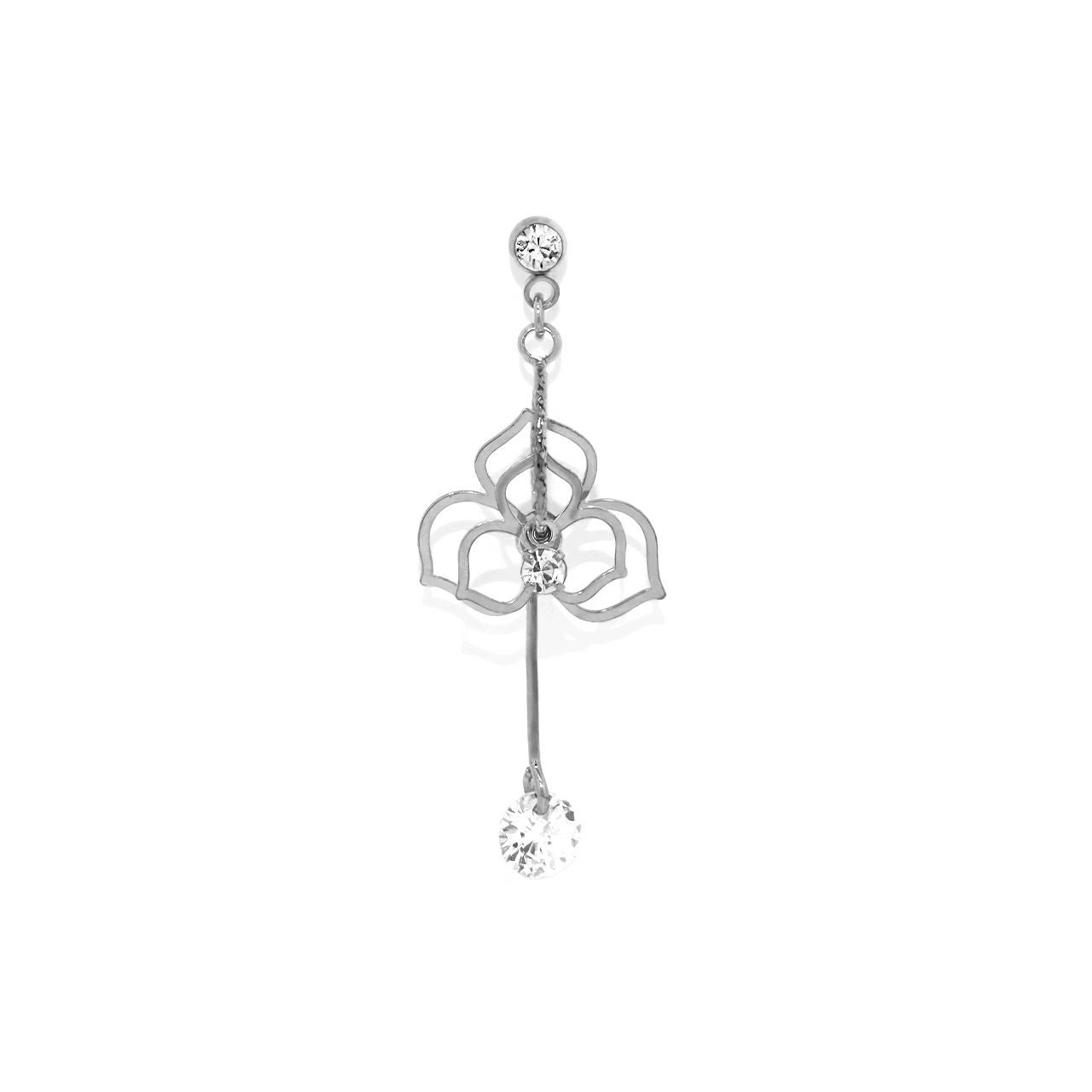 フェミニンフラワーピアス ボディピアス 14G 16G 軟骨ピアス 花 バラ