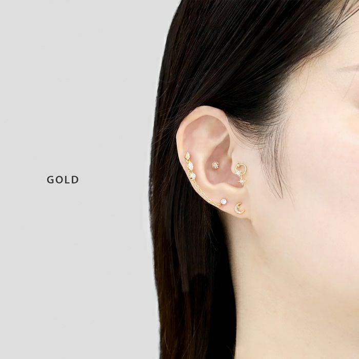 フラッシュスタージュエルチャームピアス｜ボディピアス凛【公式】