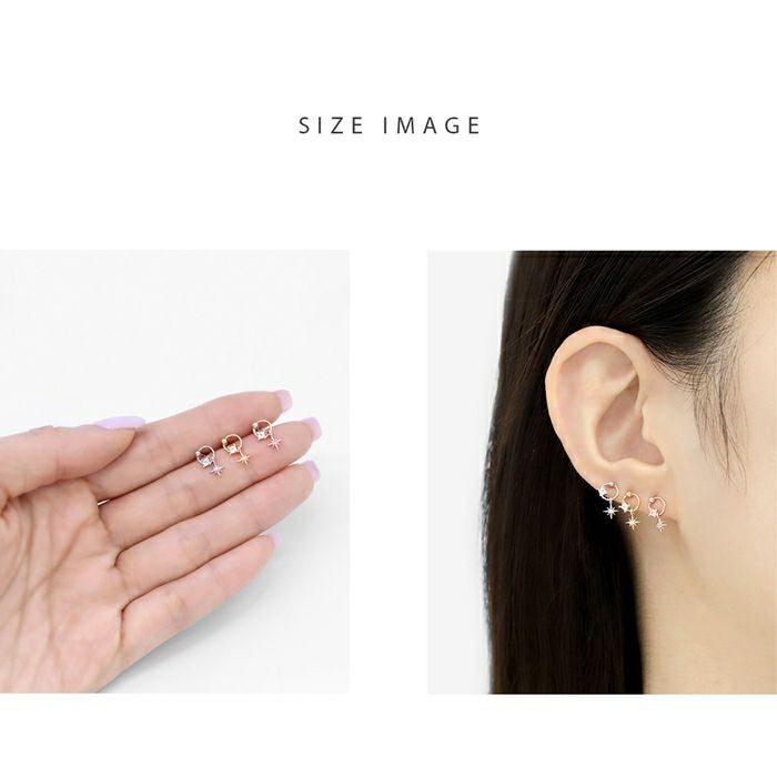 フラッシュスタージュエルチャームピアス｜ボディピアス凛【公式】