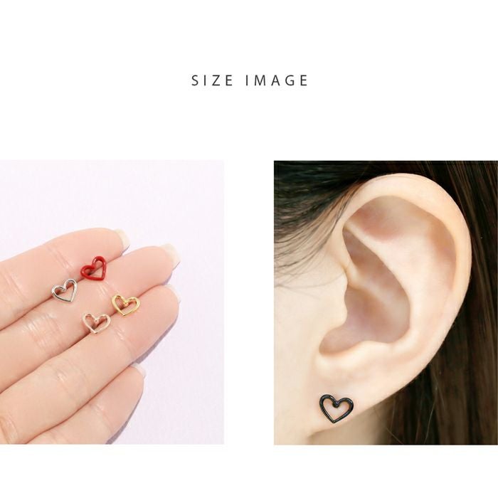 カラーハートフレームピアス｜ボディピアス凛【公式】