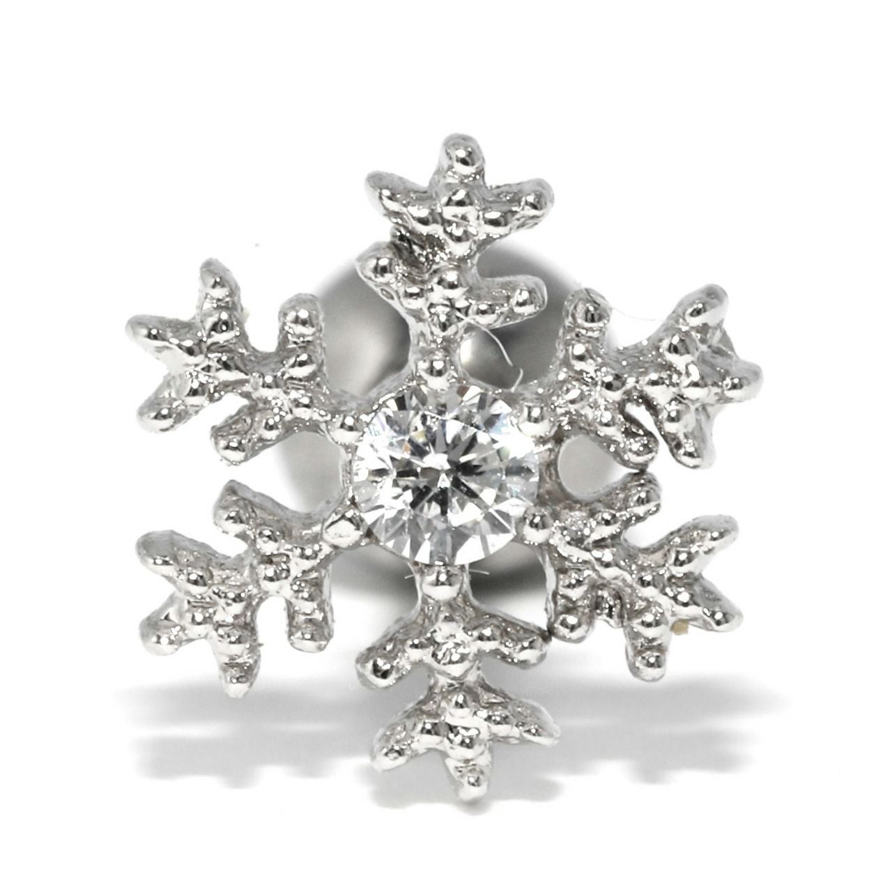 2デザイン雪の結晶ピアス｜ボディピアス凛【公式】