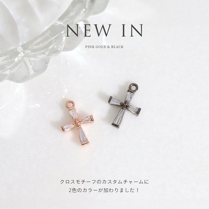 チャーム 14G 16G 18G クロス 十字架 ジュエル ジルコニア ボディ