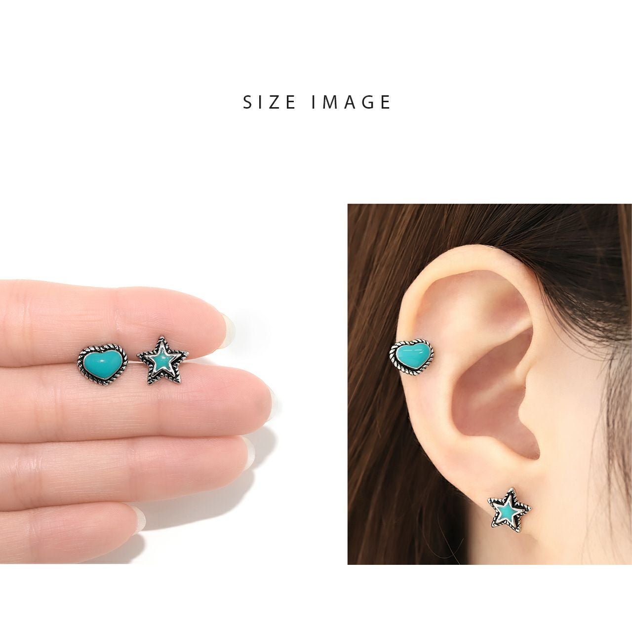 オパールターコイズストーン風ピアス｜ボディピアス凛【公式】