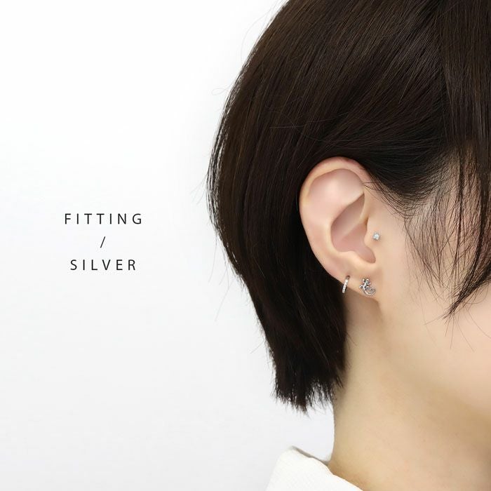 16G 軟骨ピアス とかげ リザード 爬虫類 ボディピアス ストレート