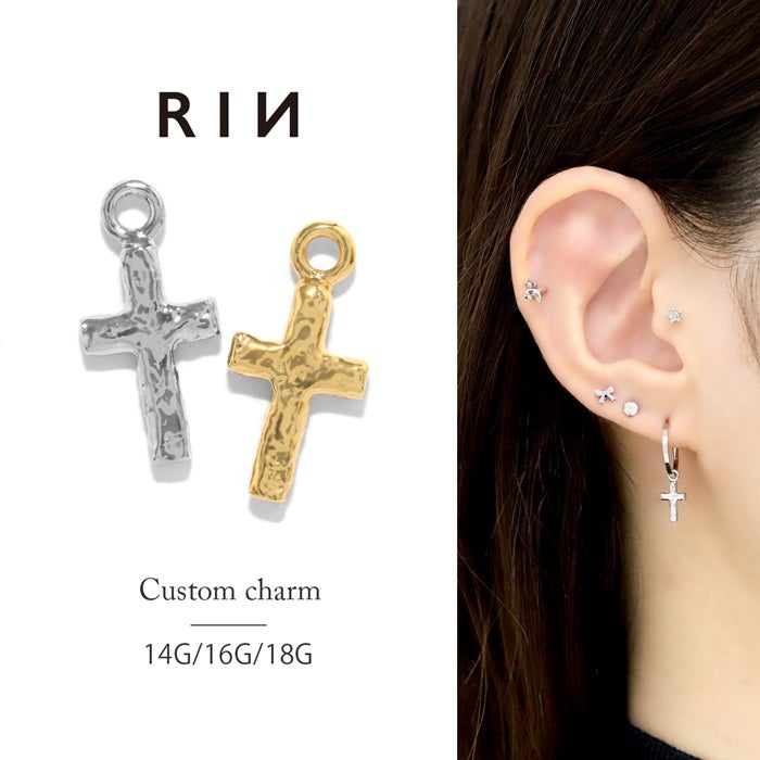 クロス 十字架 シルバー ゴールド cross ボディピアス 14G 16G 18G