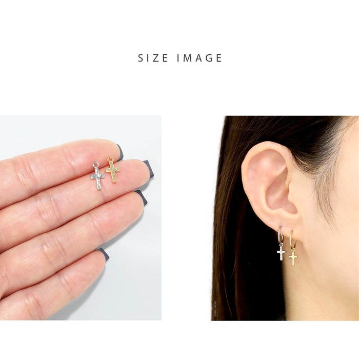 クロス 十字架 シルバー ゴールド cross ボディピアス 14G 16G 18G