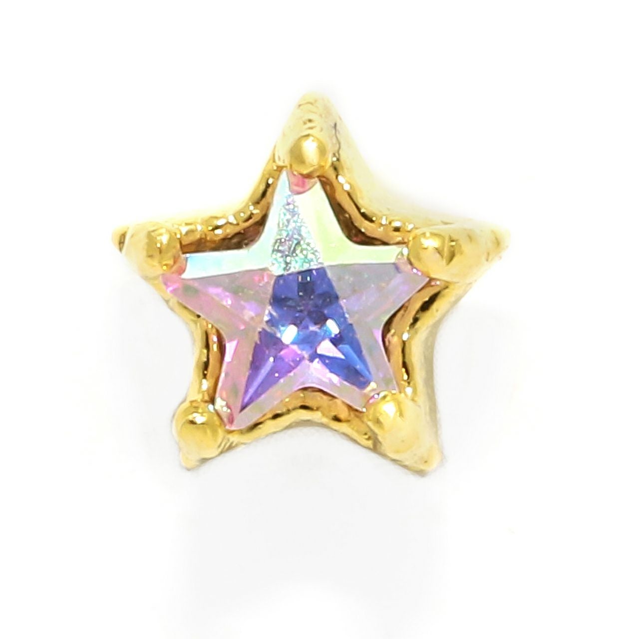 軟骨ピアス 16G ジュエル ハート 星 スター オーロラ ミニ