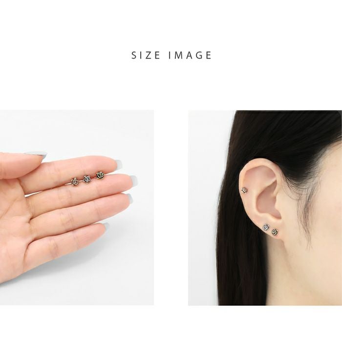バラ ばら 薔薇 花 フラワー ボディピアス 16G 軟骨ピアス かわいい