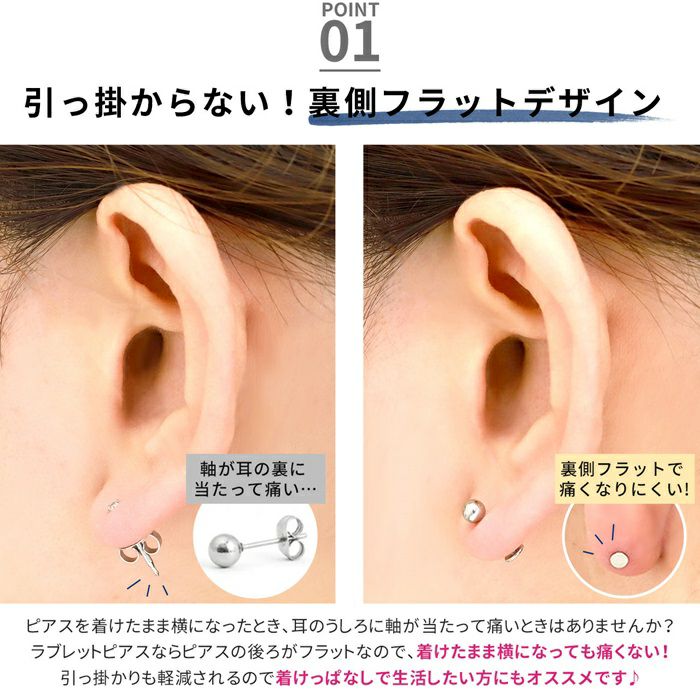 14G 16G 18G トライアングルキャッチ ラブレットスタッド カスタマイズ