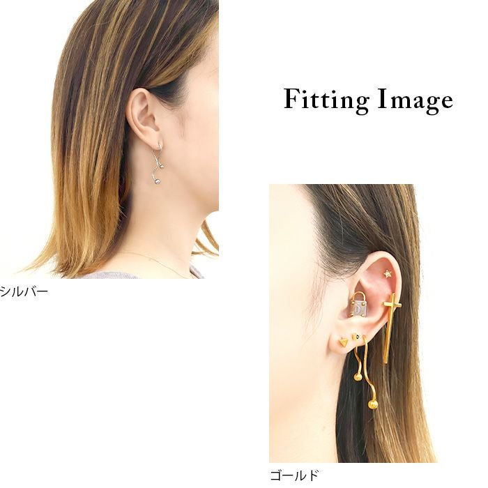 16G 変形 ツイスト スパイラルバーベル 片耳用 変形0037 | ボディピアス 凛