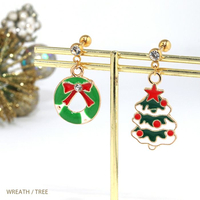 16G 14G クリスマス ツリー リース サンタクロース 雪の結晶 チャーム