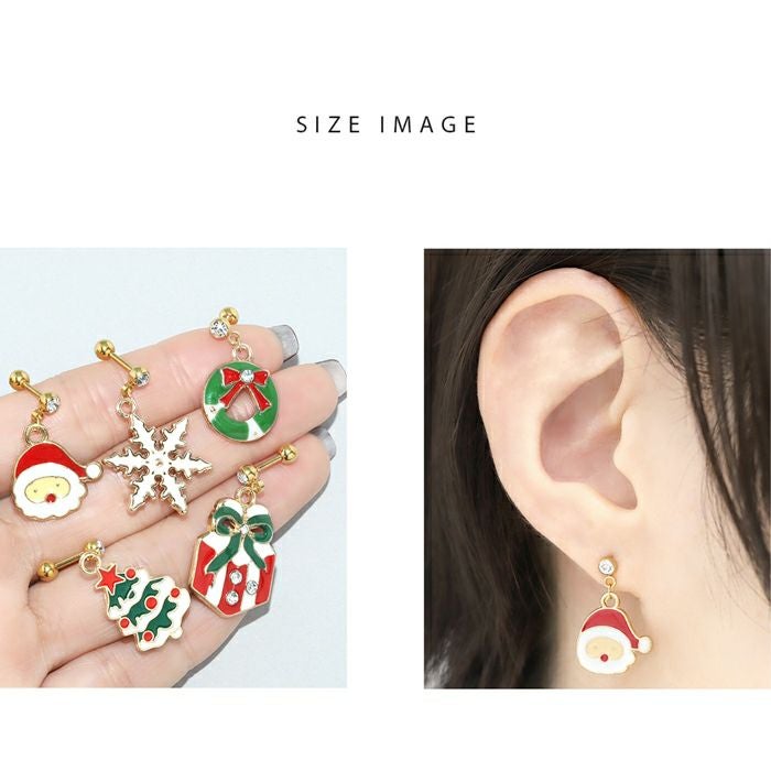 16G 14G クリスマス ツリー リース サンタクロース 雪の結晶 チャーム