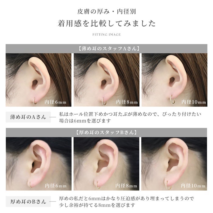 ジュエルワンタッチセグメントリング【24K・両耳用】｜ボディピアス凛
