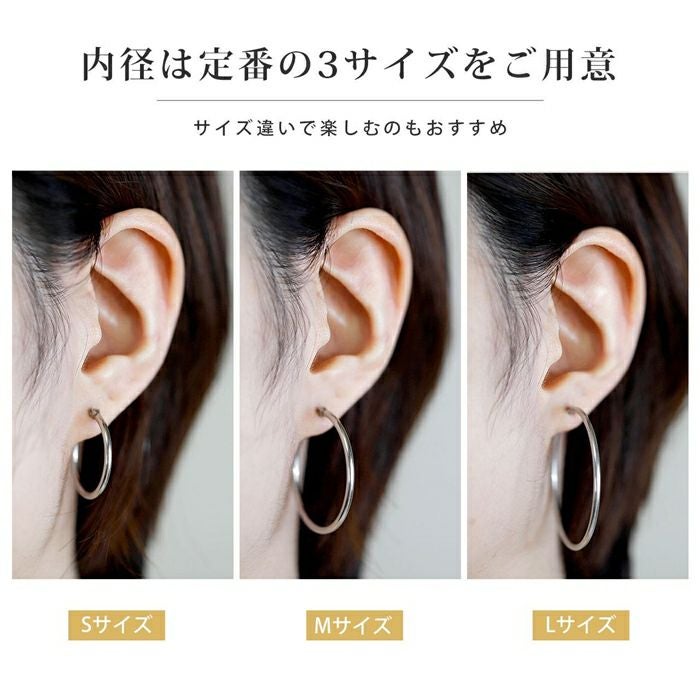 フープ リング リングピアス ステンレスピアス Fピアスセット0003 【両