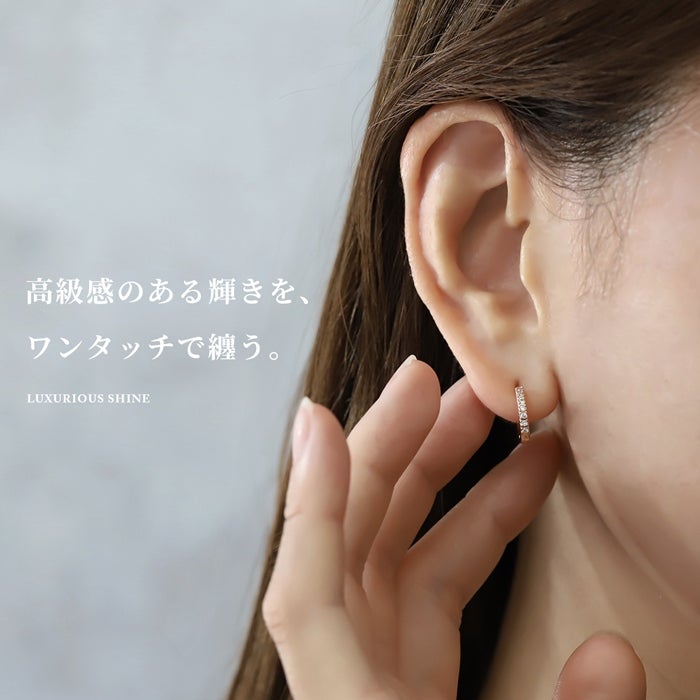 18Kコーティングジュエルフープピアス|ボディピアス 凛