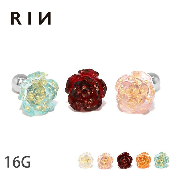 グリッター薔薇ピアス｜ボディピアス凛【公式】