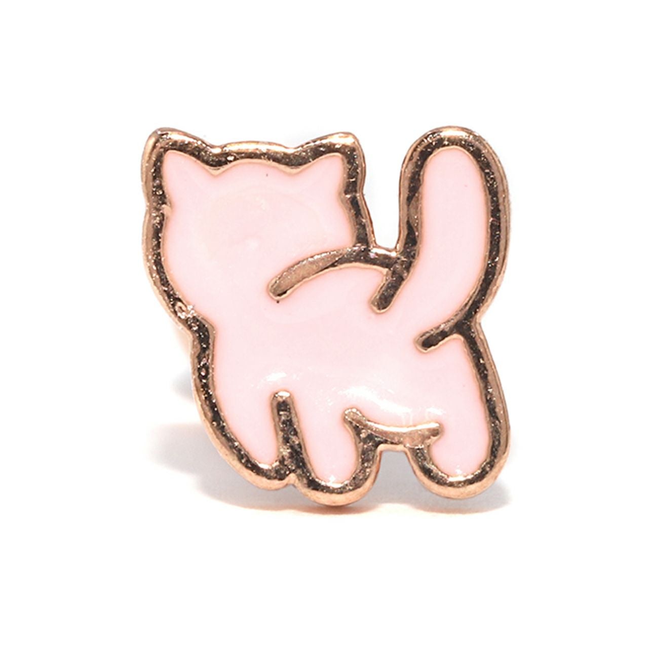 16G 軟骨ピアス CAT 猫 動物 ねこ ストレートバーベル 片耳用 軟骨1328