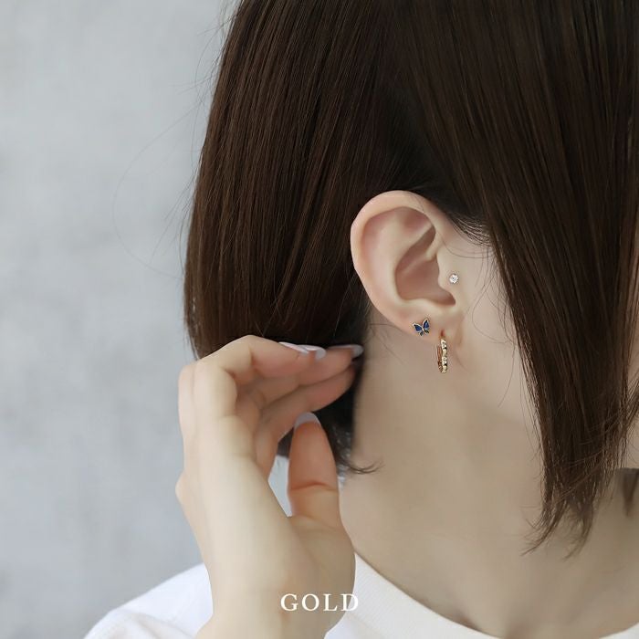ファッションピアス ハート 18K コーティング ニッケルフリー ピアス