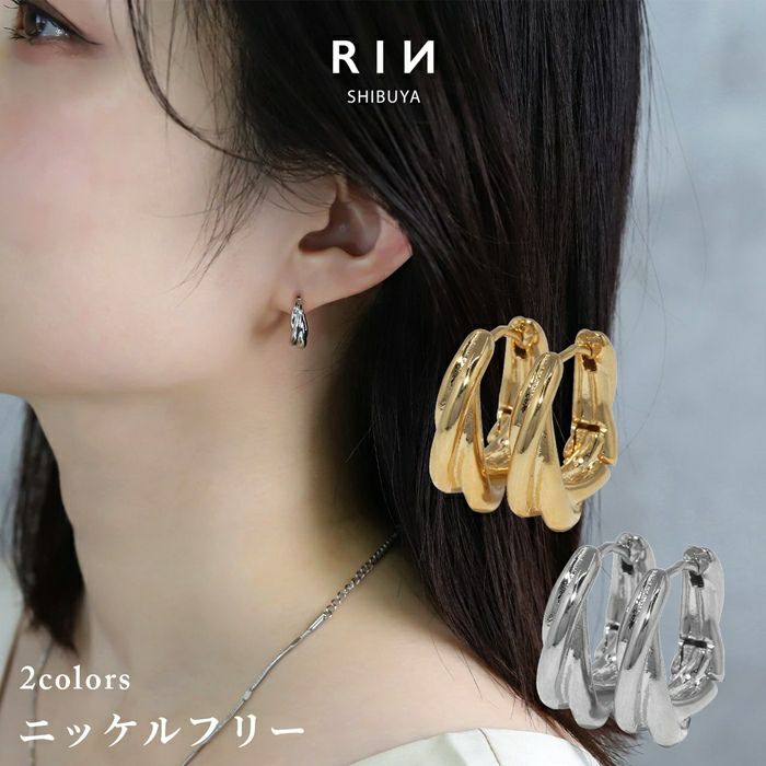 Rippmontster リプモン 雫パールピアス(両耳用) 2.2cm Rippmontster 