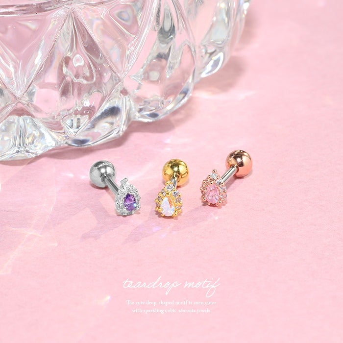 CZティアドロップジュエルピアス｜ボディピアス凛【公式】