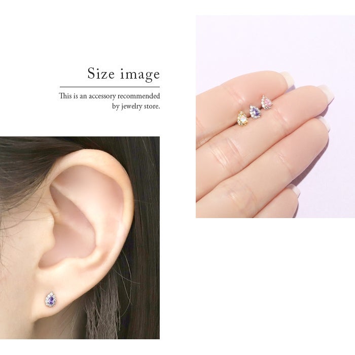 CZティアドロップジュエルピアス｜ボディピアス凛【公式】