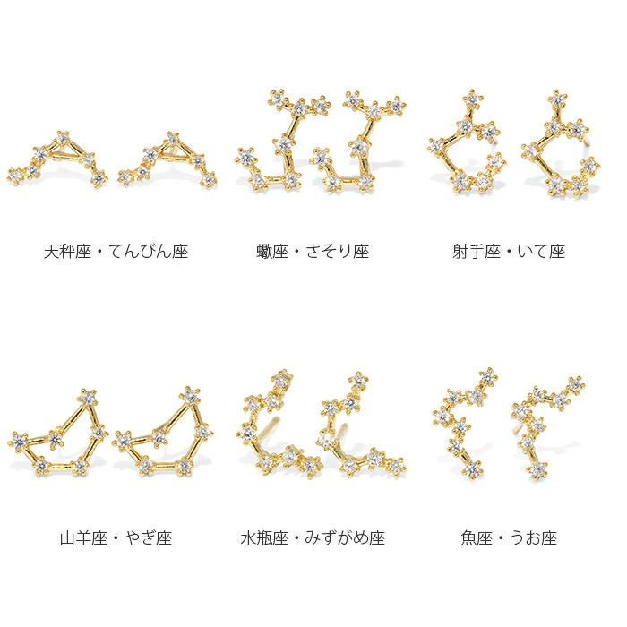 ファッションピアス ピアス 星座 十二星座 ホロスコープ 星 アストロ