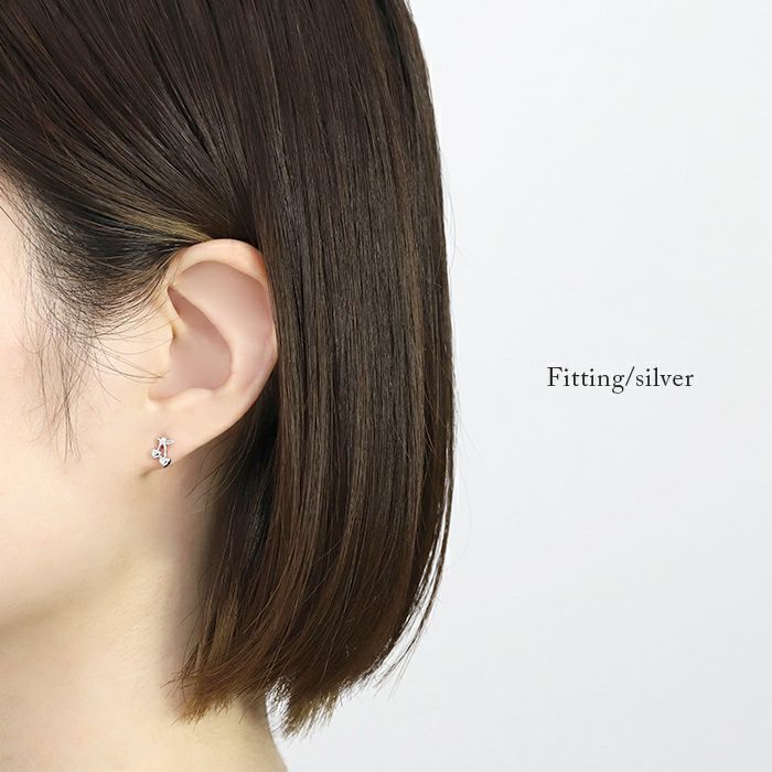16G 軟骨ピアス かわいい さくらんぼ チェリー ハート キュート