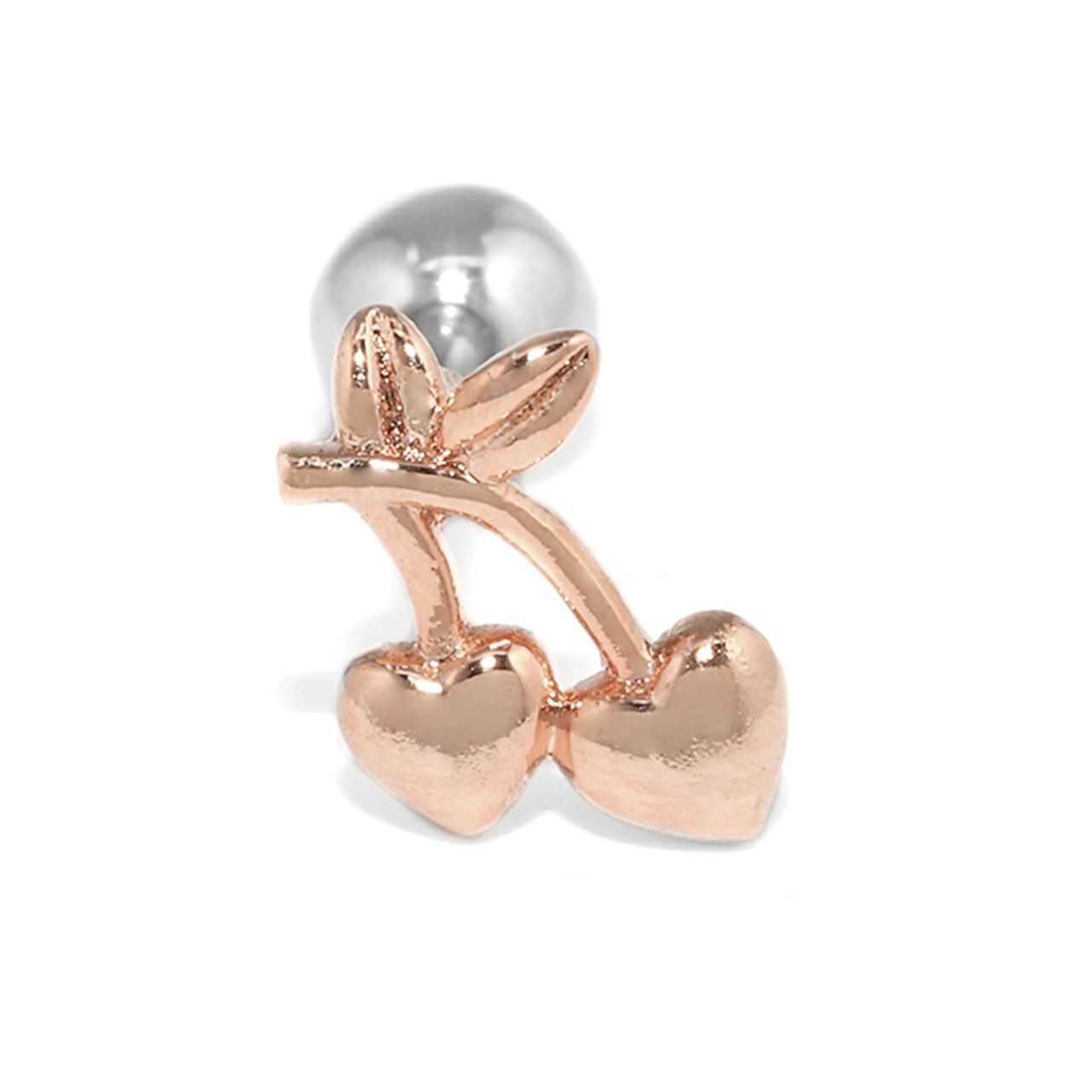 16G 軟骨ピアス かわいい さくらんぼ チェリー ハート キュート