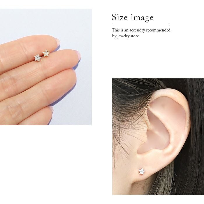 キュービックジルコニアスターピアス｜ボディピアス凛【公式】