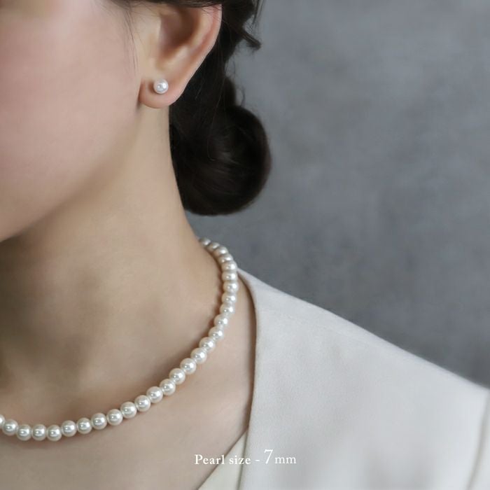 ネックレス パール 真珠 上品 6mm 7mm キレイ 冠婚葬祭 フォーマル