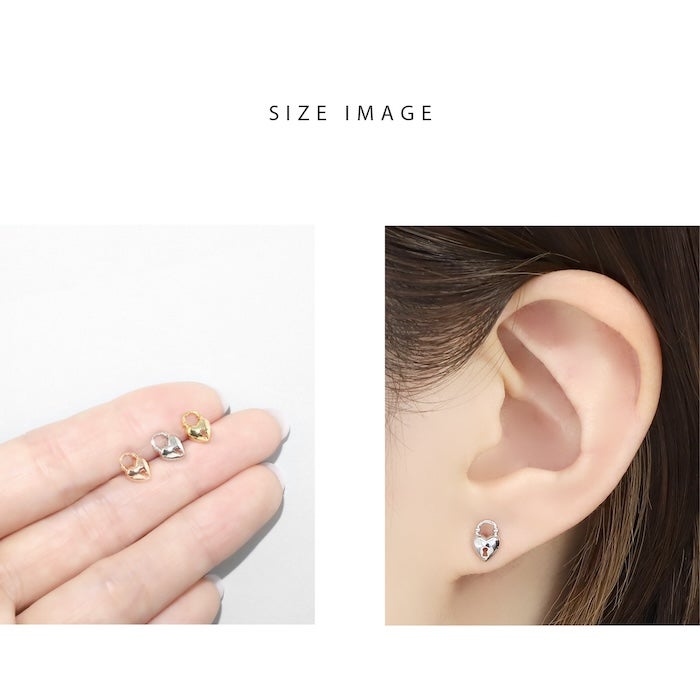 ハート型南京錠ピアス｜ボディピアス凛【公式】