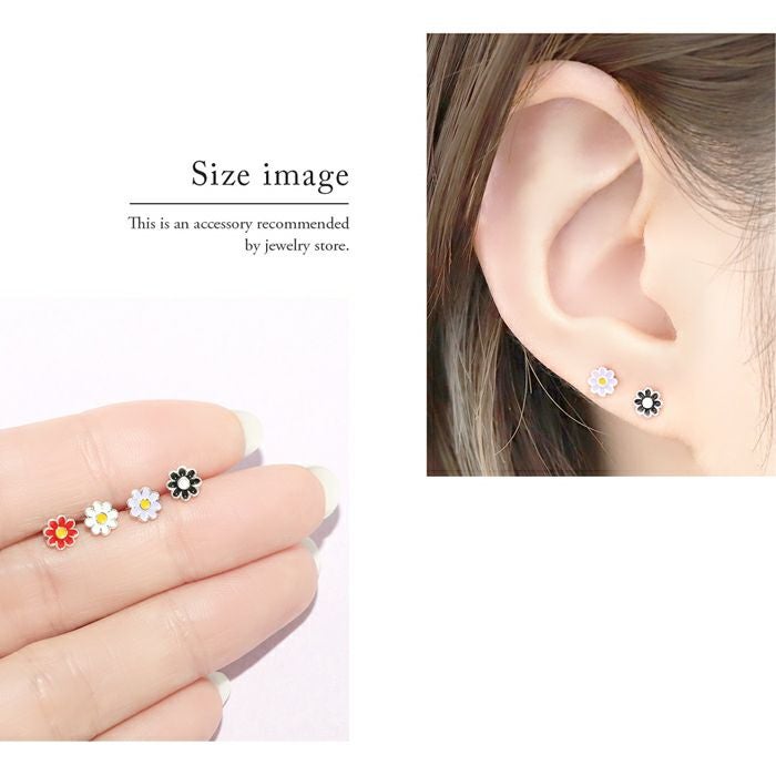 16G 軟骨ピアス かわいい フラワー お花 サージカルステンレス