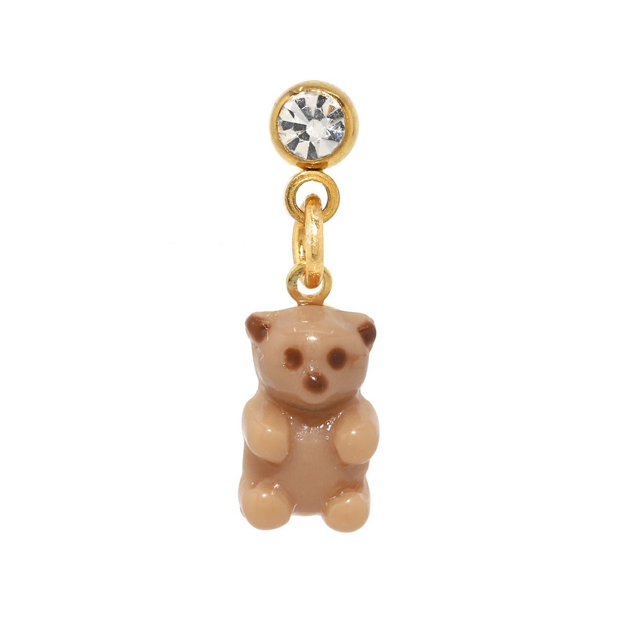 16G 14G 軟骨ピアス クマ くま テディベア ミルクチョコレート