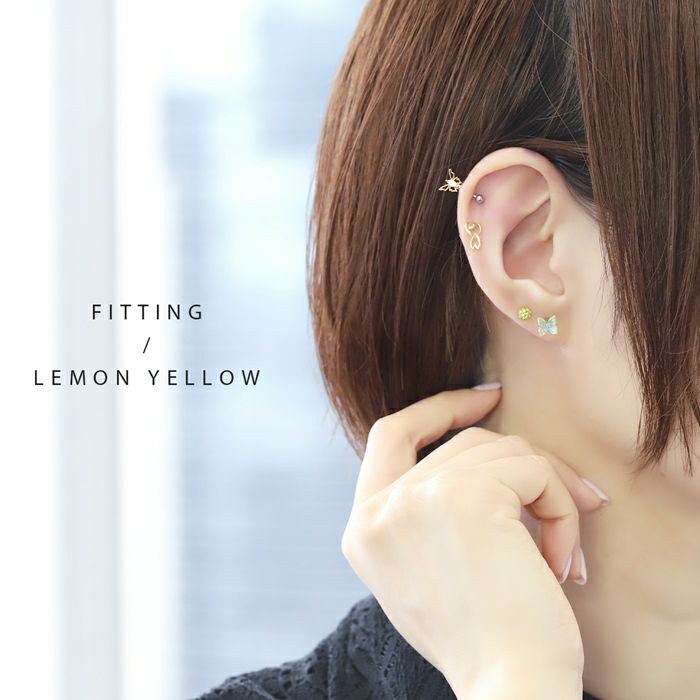 クリアアクリルバタフライピアス｜ボディピアス凛【公式】