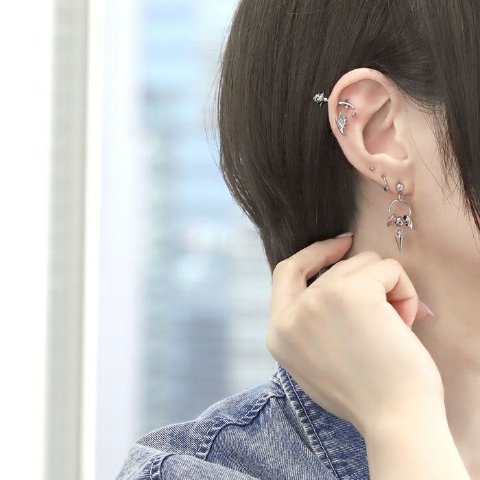 凛オリジナルカスタマイズピアス（天使悪魔の翼）｜ボディピアス凛【公式】