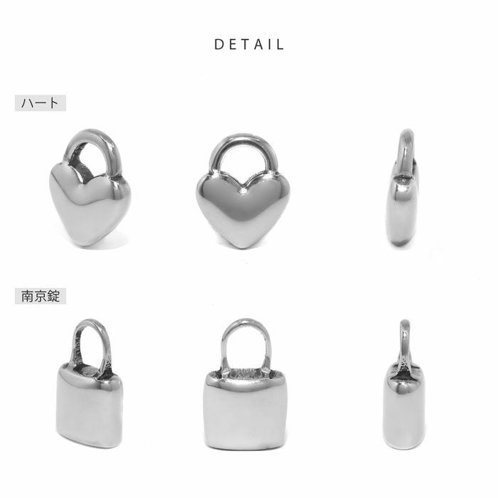 14G 16G 18G チャーム ハート 南京錠 シルバー パドロック