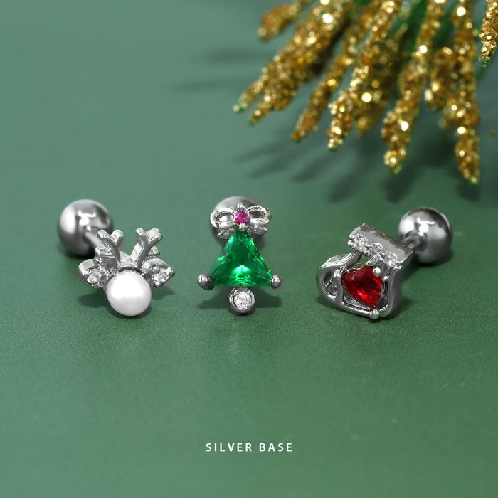 クリスマスモチーフピアス（トカナイ靴下ツリー）｜ボディピアス凛【公式】