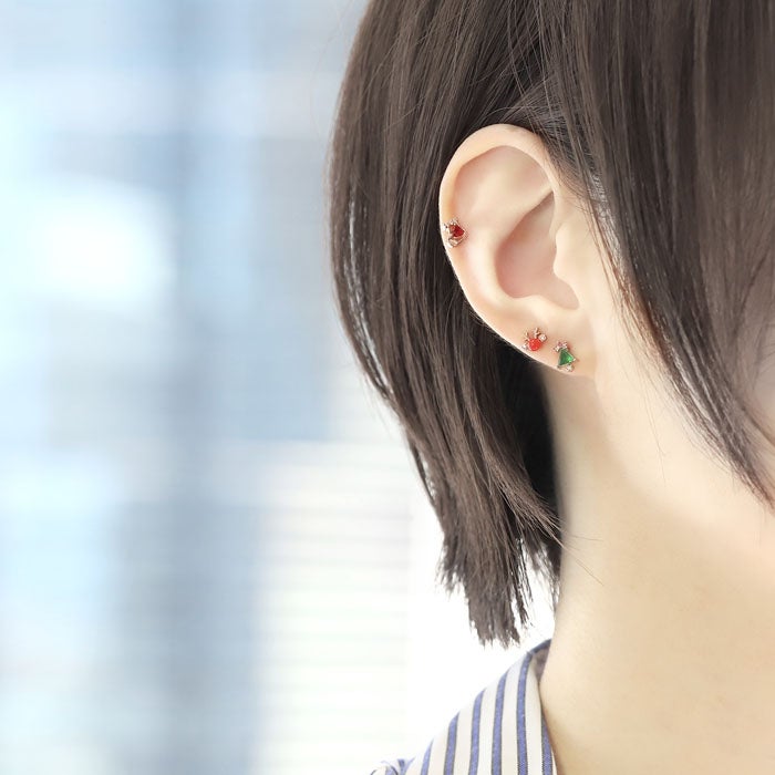 クリスマスモチーフピアス（トカナイ靴下ツリー）｜ボディピアス凛【公式】