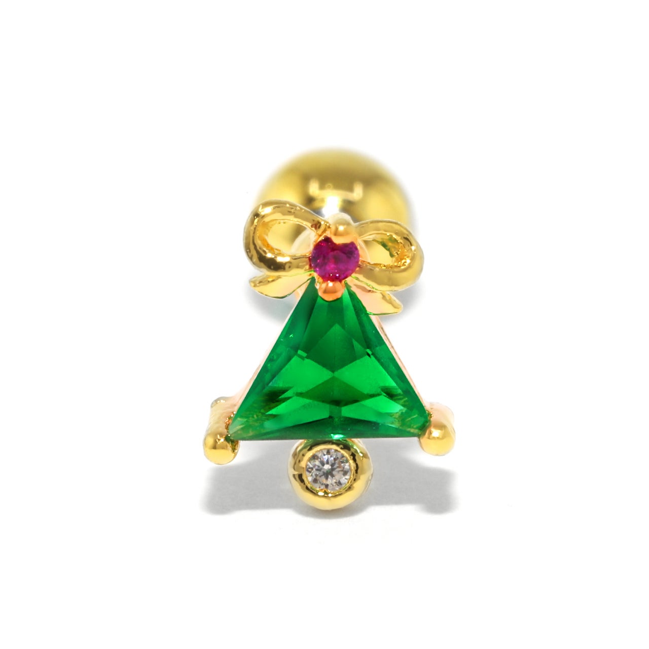 クリスマスモチーフピアス（トカナイ靴下ツリー）｜ボディピアス凛【公式】